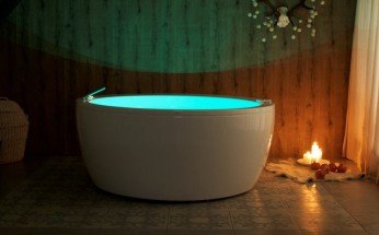 Aquatica pamela wht relax freestanding acrylic bathtub blue color (720)