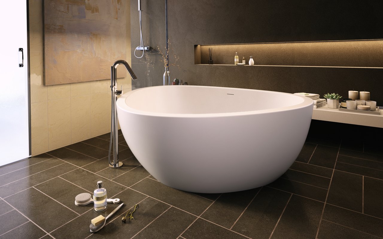 Aquatica Trinity M Wht Freestanding Velvex Bathtub Fine Matte