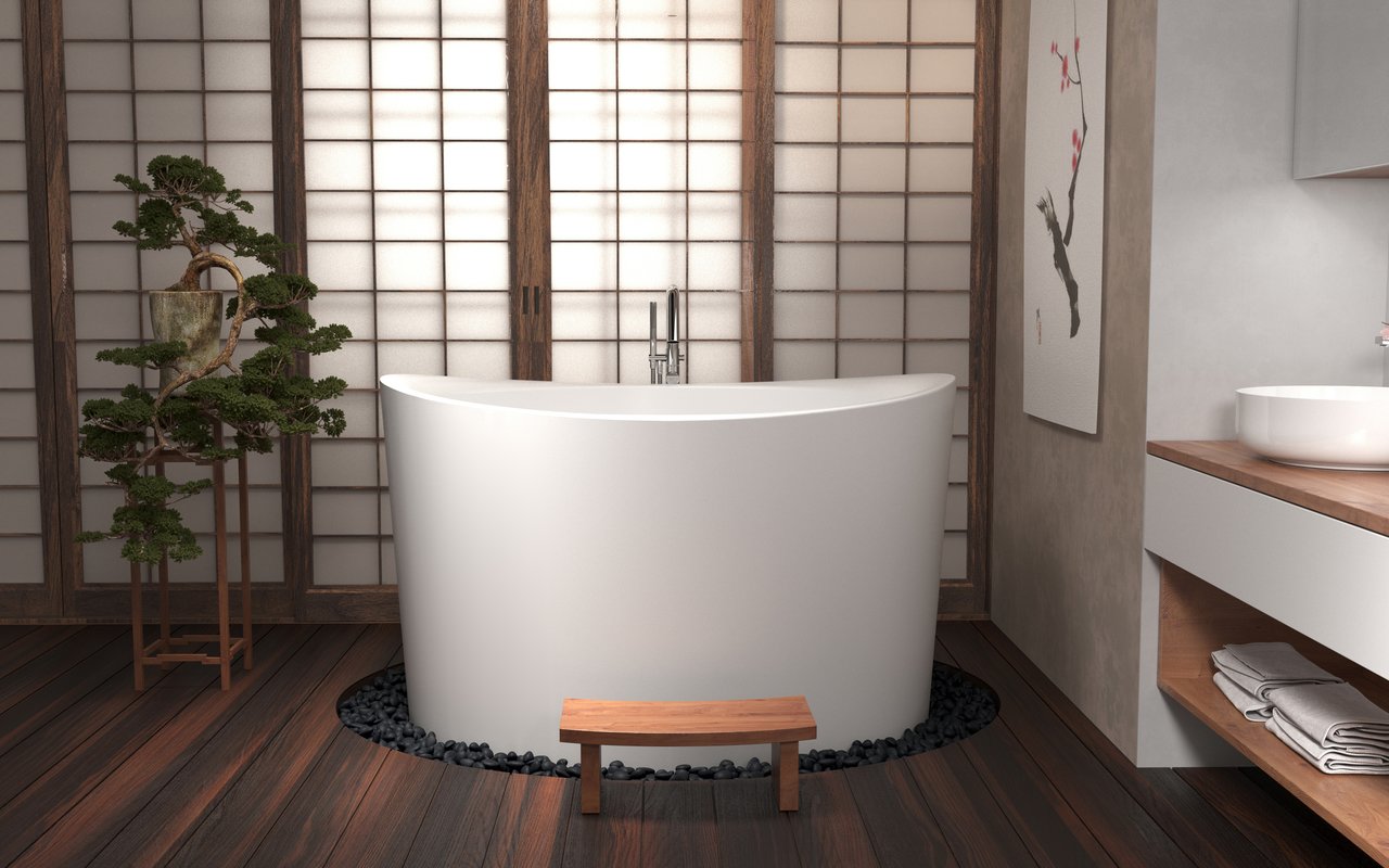 ᐈLuxury 【Aquatica True Ofuro Duo Freestanding Stone Japanese Soaking